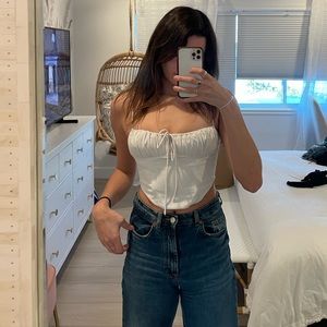 White Fox White Corset Top